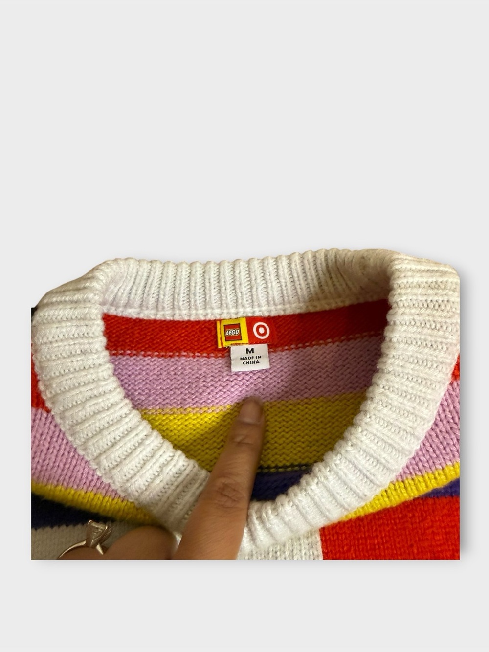 Lego Collection x Target Colorful Striped Brick Pattern Sweater - Picture 2 of 5